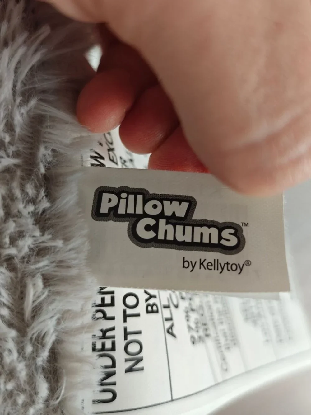 Kellytoy Pillow Chums Large Bulldog Plush Toy Pillow Combo Gray/White 32